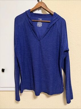 Danskin Royal Blue Hooded Long-Sleeve Top